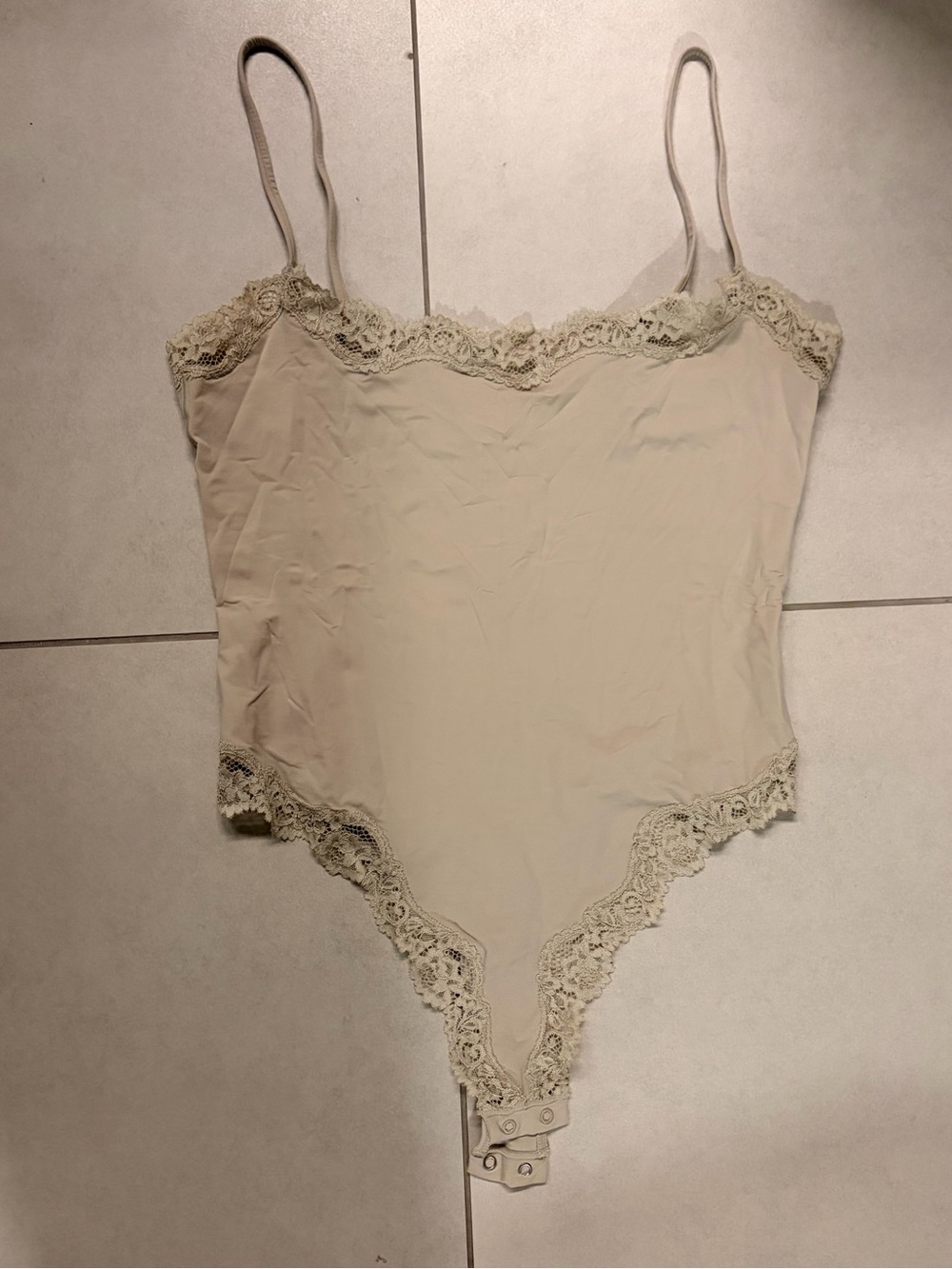 SKIMS Lace Trim Bodysuit Camisole